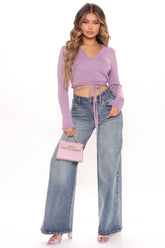 Big Playa High Rise Wide Leg Jeans - Medium Blue Wash Ins Street
