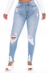 Kaitlyn Sculpting Skinny Jeans - Light Blue Wash Ins Street