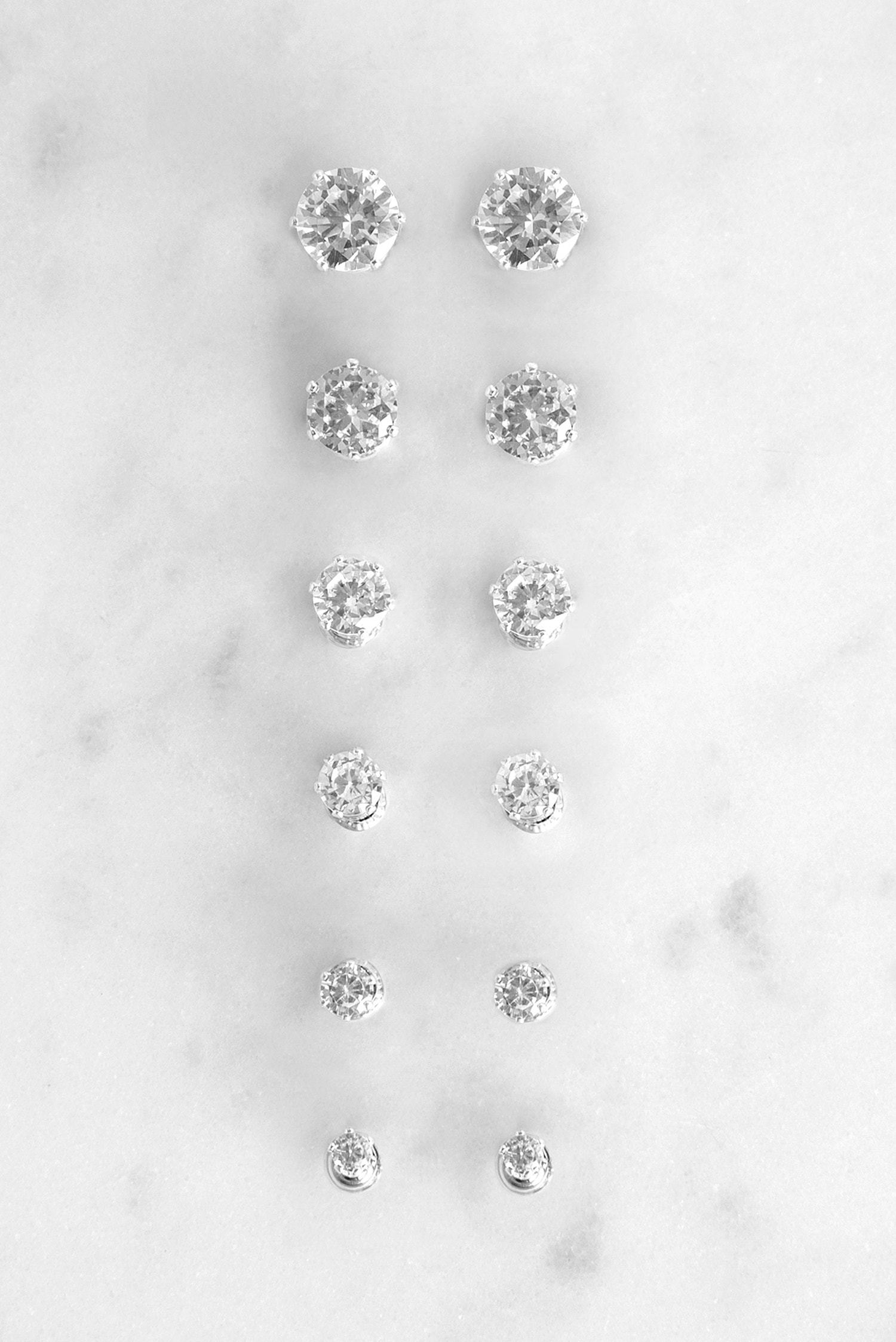 Cubic Zirconia Studs Set Ins Street