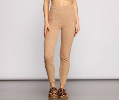 Cozy and Snug Chenille Pajama Leggings Ins Street