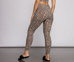 High Waist Leopard Print Pajama Leggings insstreet