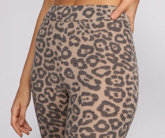 High Waist Leopard Print Pajama Leggings insstreet