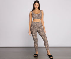 High Waist Leopard Print Pajama Leggings insstreet