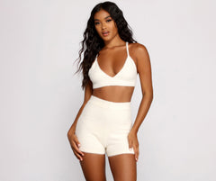 Cozy Vibes Eyelash Knit Bralette Ins Street