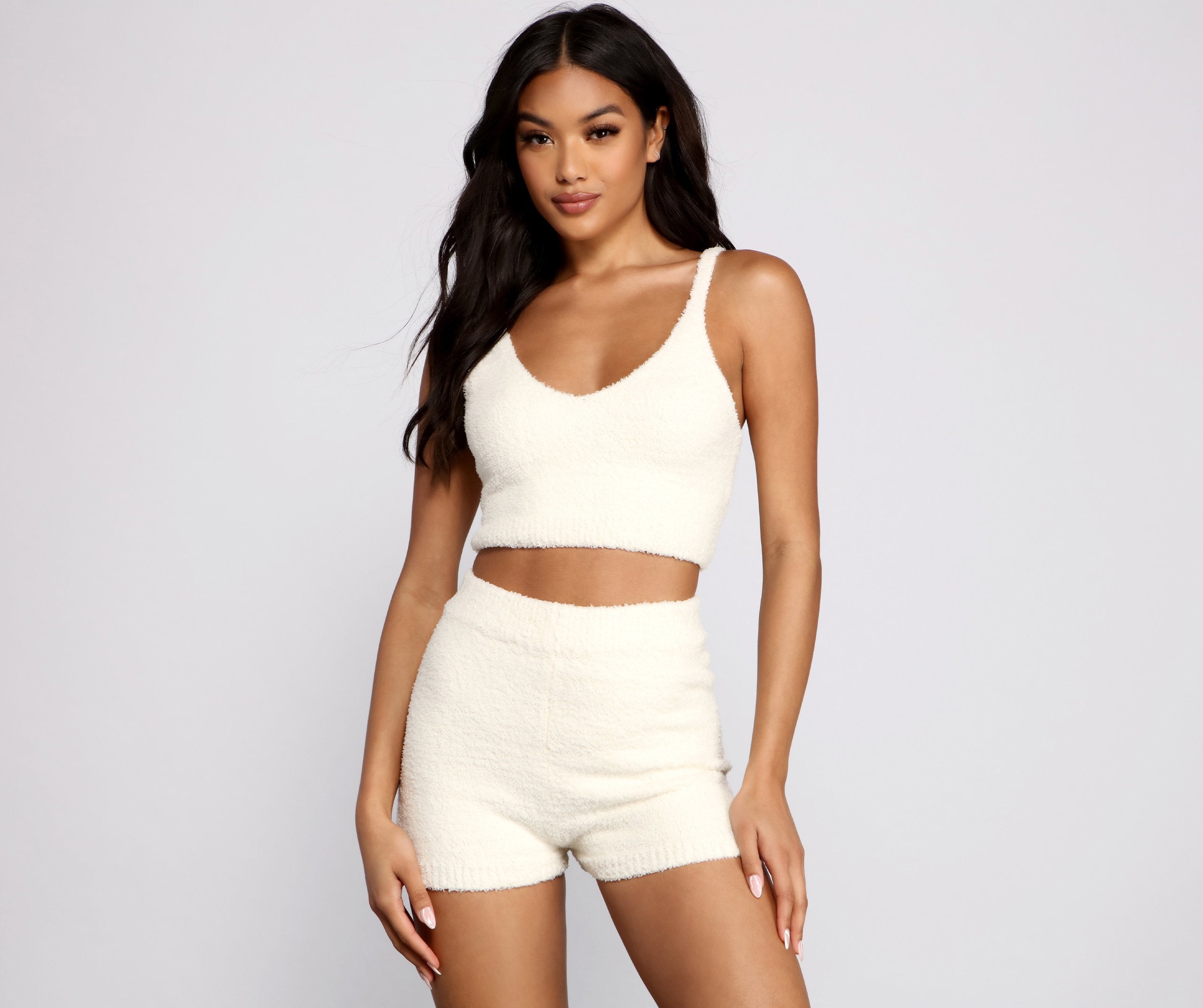 Cozy Chenille Pajama Bralette Ins Street