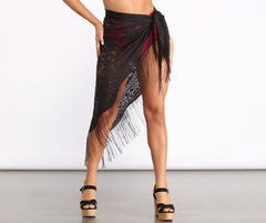 Crochet Lace Fringe Cover Up Ins Street