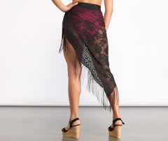 Crochet Lace Fringe Cover Up Ins Street