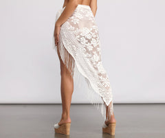 Crochet Lace Fringe Cover Up Ins Street