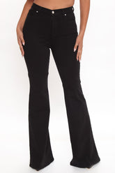 Tall Santorini Super Stretch Flare Jeans - Black Ins Street