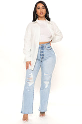 Vibin Vintage 90's Slacker Straight Leg Jeans - Light Blue Wash Ins Street