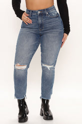 Soho Straight Ankle Jeans - Medium Blue Wash Ins Street