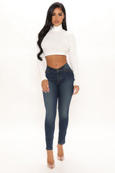 V Nice To Flex Game Skinny Jeans - Dark Tint Ins Street