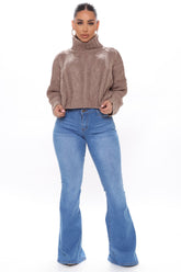 Total Flirt Mid Rise Stretch Flare Jeans - Medium Blue Wash Ins Street