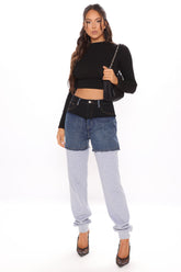 Tall Top Tier Denim Sweatpant Joggers - Blue/combo Ins Street