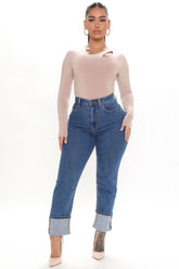 How I Roll Crop Straight Leg Jeans - Medium Blue Wash Ins Street