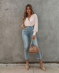 Veda Drape Bodysuit - Cream SKYL-002