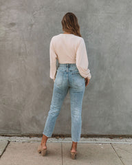 Veda Drape Bodysuit - Cream SKYL-002