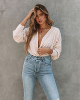 Veda Drape Bodysuit - Cream SKYL-002