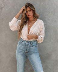 Veda Drape Bodysuit - Cream SKYL-002
