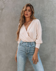 Veda Drape Bodysuit - Cream SKYL-002