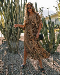 Boujee Bengal Kimono Slit Maxi Dress - FINAL SALE InsStreet