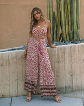 Priority Printed Cutout Jumpsuit - Natural - FINAL SALE Ins Street