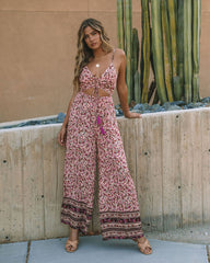 Priority Printed Cutout Jumpsuit - Natural - FINAL SALE Ins Street