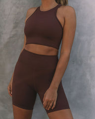Core Sports Bra - Chocolate - FINAL SALE ALL-001