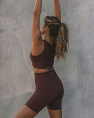 Core Sports Bra - Chocolate - FINAL SALE ALL-001