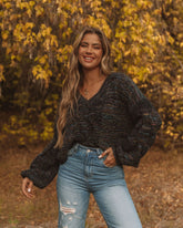 Joie Crop Cable Knit Sweater - Black Multi - FINAL SALE Ins Street