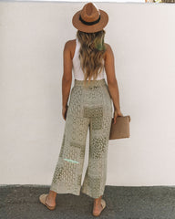 Geneve Pocketed Paisley Tie Pants - Sage Ins Street