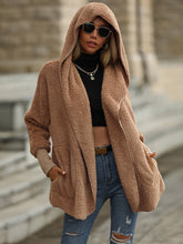 Open Front Teddy Hooded Jacket Ins Street