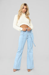 Feel the Funk Bell Bottom Jeans - Medium Blue Wash Ins Street