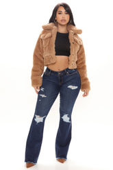 You're Too Kind Low Rise Flare Jeans - Dark Wash Ins Street