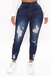 Somewhat The Same Jogger Jeans - Dark Wash Ins Street