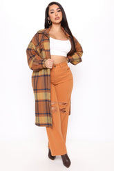 Keep It Easy Loose Wide Leg Jeans - Cognac Ins Street