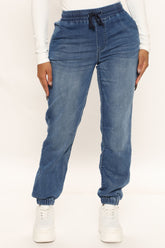 Truth Hurts Jogger Jeans - Medium Wash Ins Street