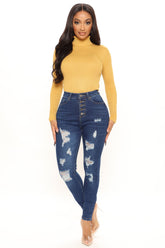 Lots Of Love Stretch Skinny Jeans - Dark Wash Ins Street
