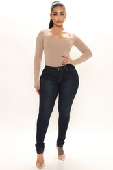 Baby Girl High Rise Skinny Jeans - Dark Wash Ins Street