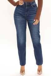 Diva Girl Straight Leg Jeans - Medium Blue Wash Ins Street