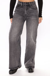 Keep It Cool Straight Leg Jeans - Black Ins Street