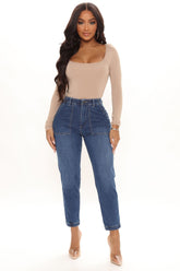 Talk All Night Jogger Jeans - Medium Blue Wash Ins Street