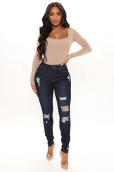 Trendsetter Stretch Skinny Jeans - Dark Wash Ins Street