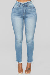 It's A Process Mid Rise Jeans - Medium Blue Wash Ins Street