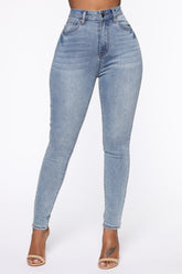 Save The Turtles High Rise Skinny Jeans - Light Wash Ins Street