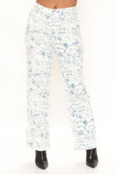 Going Places High Rise Straight Leg Jeans - White/combo Ins Street
