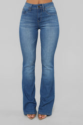Bring It Down Flare Jeans - Medium Blue Wash Ins Street