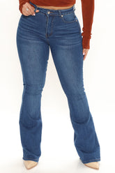 Good Lovin' Flare Jeans - Medium Blue Wash Ins Street