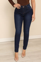 Take Off Booty Lifting Skinny Jeans - Dark Wash Ins Street