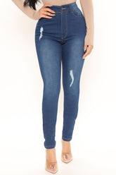 Give It A Go Skinny Jeans - Dark Wash Ins Street